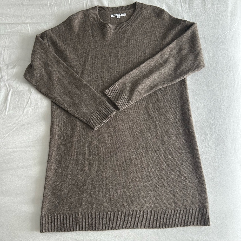 Reformation cashmere sweater dress